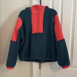 FP Movement by Free People coral and blue fleece Jacket